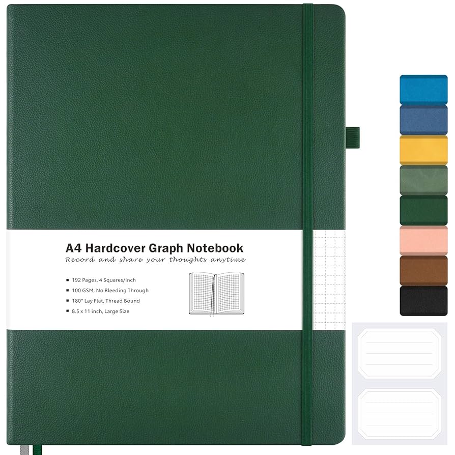 Amazon.com : Graph Paper Notebook, Hardcover Notebook 8.5 x